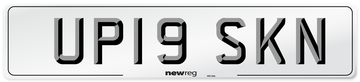UP19 SKN Number Plate from New Reg